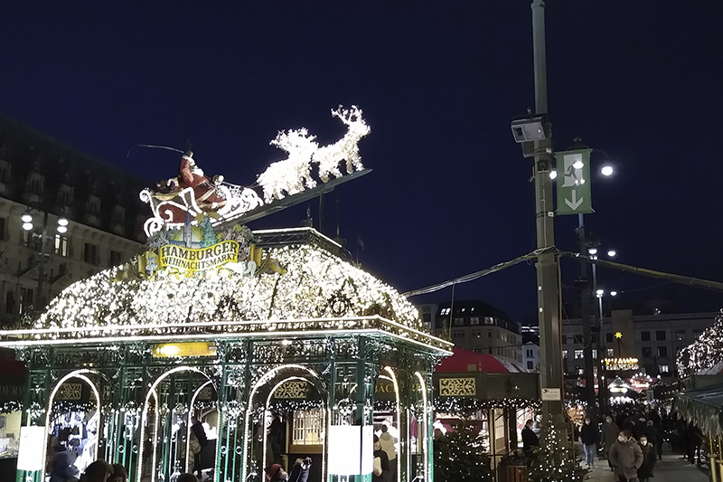 Foto de Hamburgo durante sus mercadillos